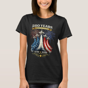 Minimal 250 Years America Strong 1776 T-Shirt