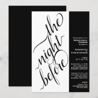 Minimal 2 Pane Wedding Rehearsal Dinner White