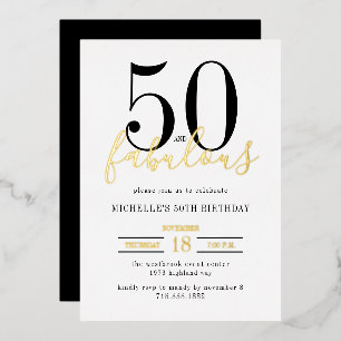 Minimal 50 and Fabulous 50th Birthday Party 