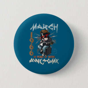 Minimal 60Th Birthday Dog Lover March 6 Cm Round Badge