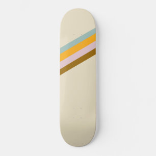 Minimal 70s Retro Stripes #1 #decor #art Skateboard