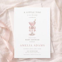 Minimal A Tini One Is On The Way Girl Baby Shower
