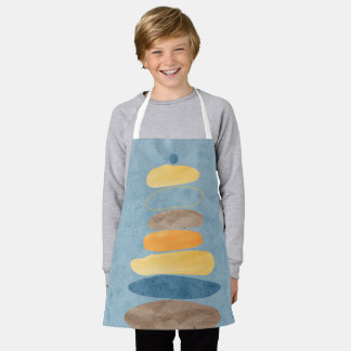 Minimal abstract balance stones composition apron
