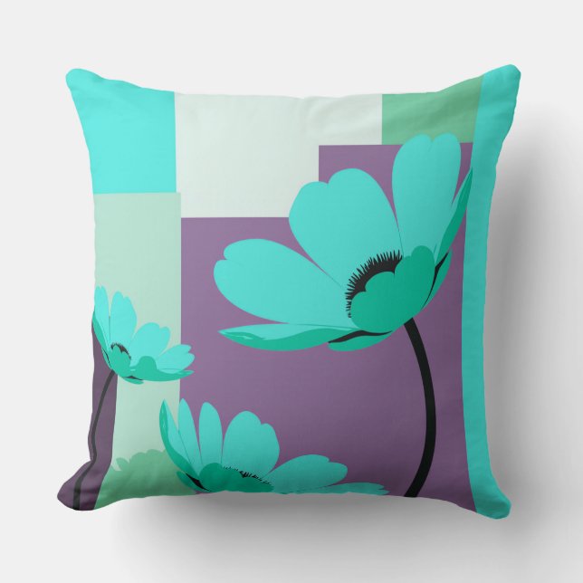 Minimal Abstract Floral Colour Therapy Pillow (Front)
