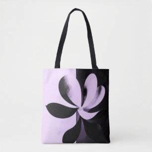 Minimal Abstract Floral Tote Bag