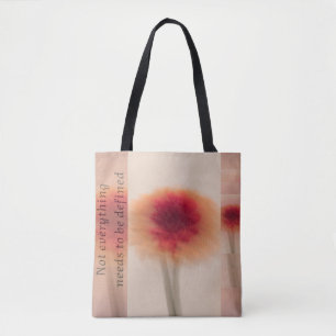Minimal Abstract Flower Shoulder Tote Bag