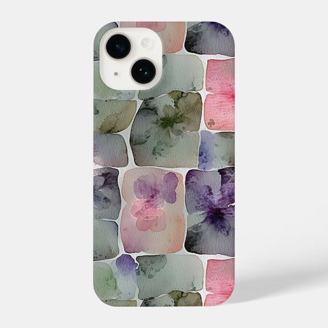 Minimal abstract geometric pattern 54 iPhone case (Back)