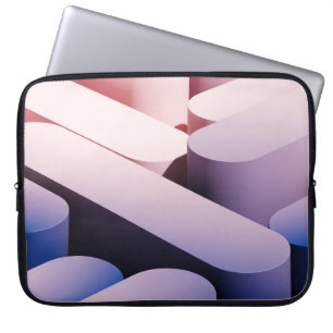 Minimal abstract mockup background. Blue and pink Laptop Sleeve
