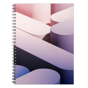 Minimal abstract mockup background. Blue and pink  Notebook