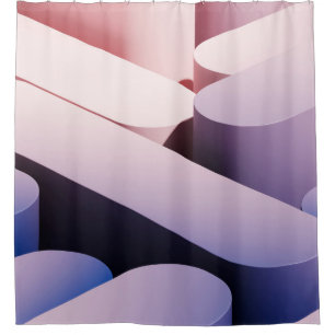 Minimal abstract mockup background. Blue and pink  Shower Curtain