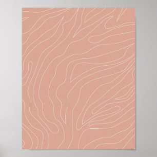 Minimal Abstract Peach Poster