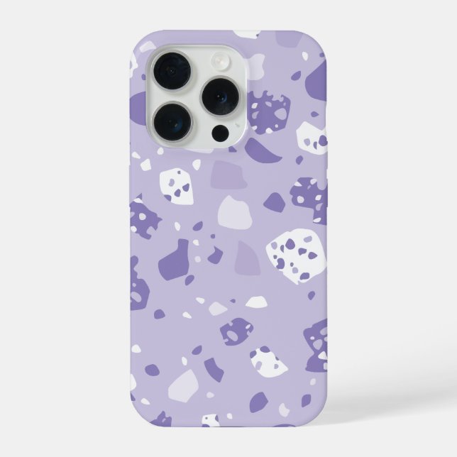 Minimal abstract purple pattern iPhone case (Back)