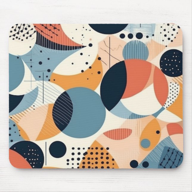 Minimal Abstract Seamless Pattern - Geometric (10) Mouse Pad (Front)