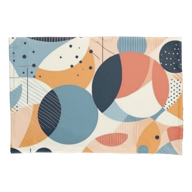 Minimal Abstract Seamless Pattern - Geometric (10) Pillowcase (Front-Left)