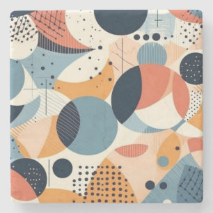 Minimal Abstract Seamless Pattern - Geometric (10) Stone Coaster