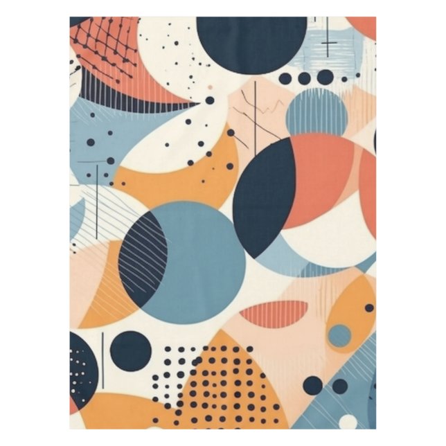 Minimal Abstract Seamless Pattern - Geometric (10) Tablecloth (Front)