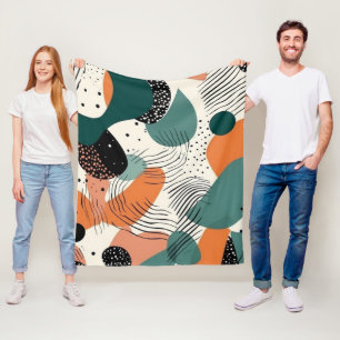 Minimal Abstract Seamless Pattern - Geometric (12) Fleece Blanket