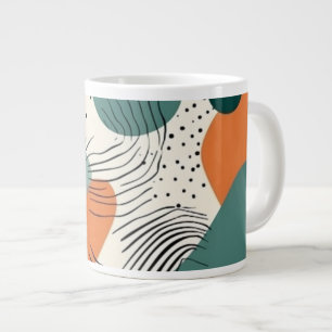 Minimal Abstract Seamless Pattern - Geometric (12) Large Coffee Mug
