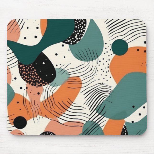 Minimal Abstract Seamless Pattern - Geometric (12) Mouse Pad (Front)