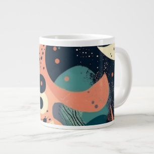 Minimal Abstract Seamless Pattern - Geometric (13) Large Coffee Mug