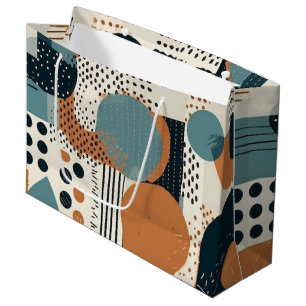 Minimal Abstract Seamless Pattern - Geometric (14) Large Gift Bag