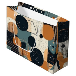 Minimal Abstract Seamless Pattern - Geometric (15) Large Gift Bag