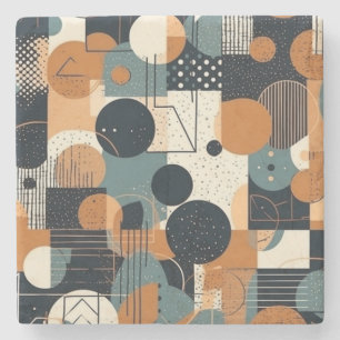 Minimal Abstract Seamless Pattern - Geometric (15) Stone Coaster