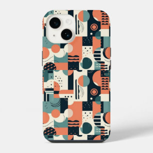 Minimal Abstract Seamless Pattern - Geometric (1) iPhone 14 Case