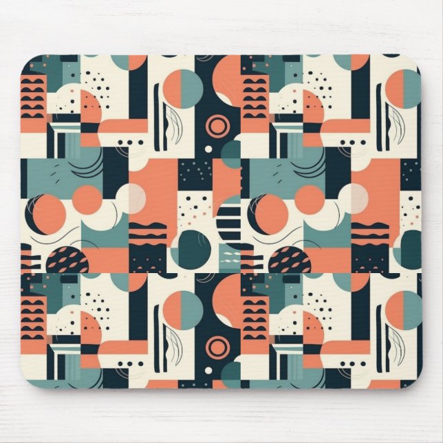 Minimal Abstract Seamless Pattern - Geometric (1) Mouse Pad (Front)