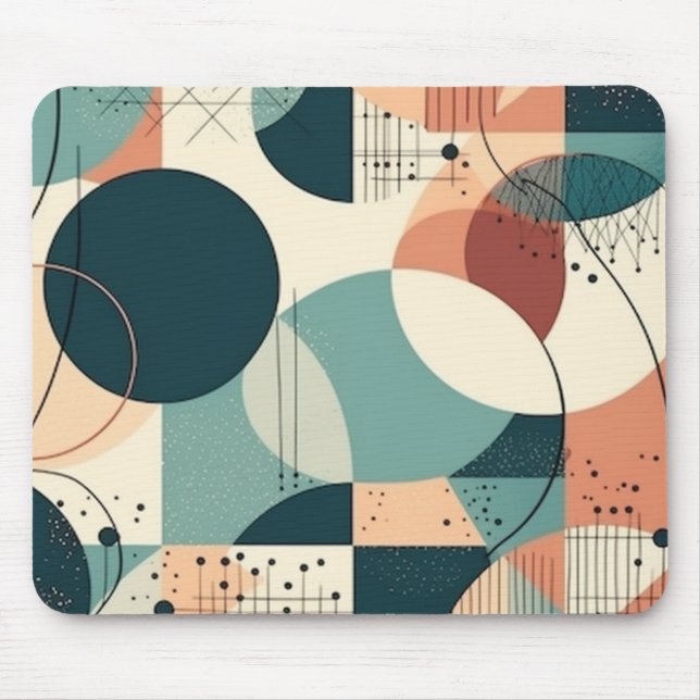 Minimal Abstract Seamless Pattern - Geometric (2) Mouse Pad (Front)