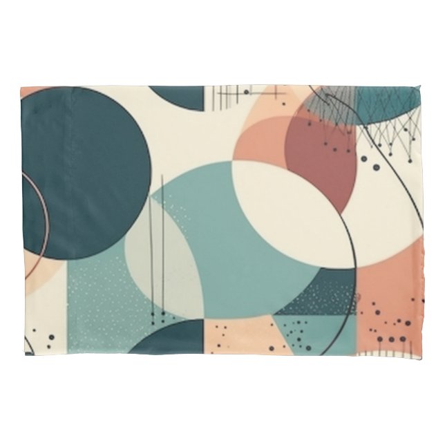 Minimal Abstract Seamless Pattern - Geometric (2) Pillowcase (Front-Left)