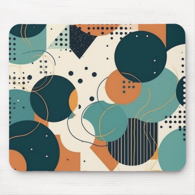 Minimal Abstract Seamless Pattern - Geometric (3) Mouse Pad (Front)