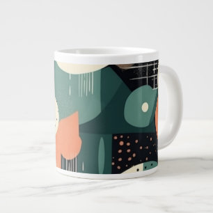Minimal Abstract Seamless Pattern - Geometric (4) Large Coffee Mug
