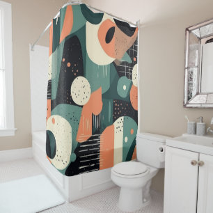 Minimal Abstract Seamless Pattern - Geometric (4) Shower Curtain