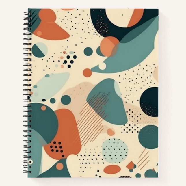 Minimal Abstract Seamless Pattern - Geometric (5) Notebook (Front)