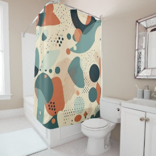 Minimal Abstract Seamless Pattern - Geometric (5) Shower Curtain