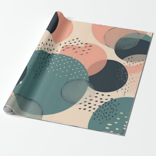 Minimal Abstract Seamless Pattern - Geometric (6) Wrapping Paper (Unrolled)