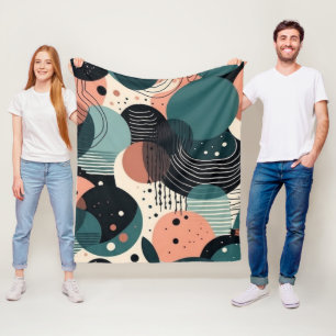 Minimal Abstract Seamless Pattern - Geometric (8) Fleece Blanket