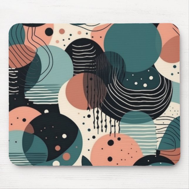 Minimal Abstract Seamless Pattern - Geometric (8) Mouse Pad (Front)