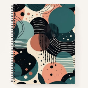 Minimal Abstract Seamless Pattern - Geometric (8) Notebook