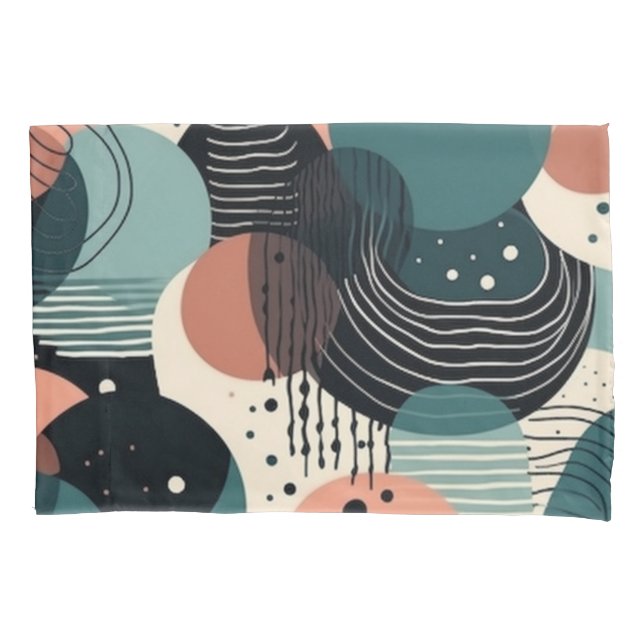 Minimal Abstract Seamless Pattern - Geometric (8) Pillowcase (Front-Left)