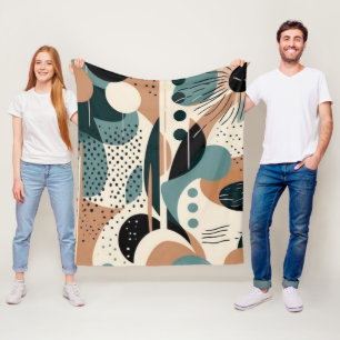 Minimal Abstract Seamless Pattern - Geometric (9) Fleece Blanket