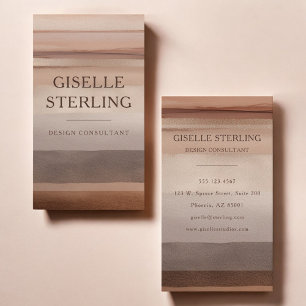 Minimal Abstract Terracotta Bohemian Business Card