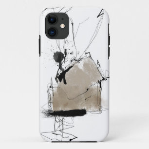 Minimal abstract white grey iPhone 11 case