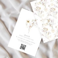 Minimal Abundance Dried Wildflower Wedding QR code