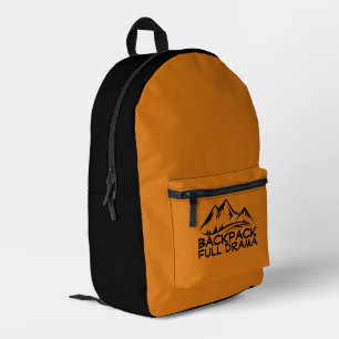 Minimal Adventure Hiking Quote yellow Backpack
