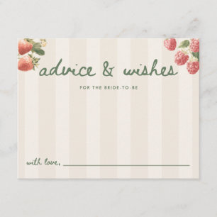 Minimal "Advice & Wishes" Market Bridal Shower Enclosure Card