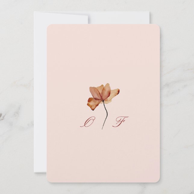 minimal,aesthetic and soft vibe wedding card (Back)