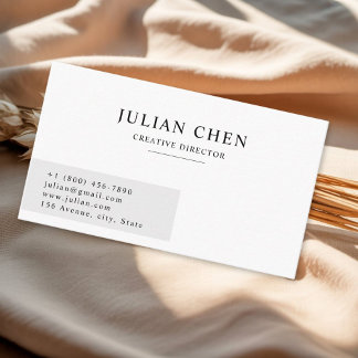 Minimal Aesthetic Corporate Business Card