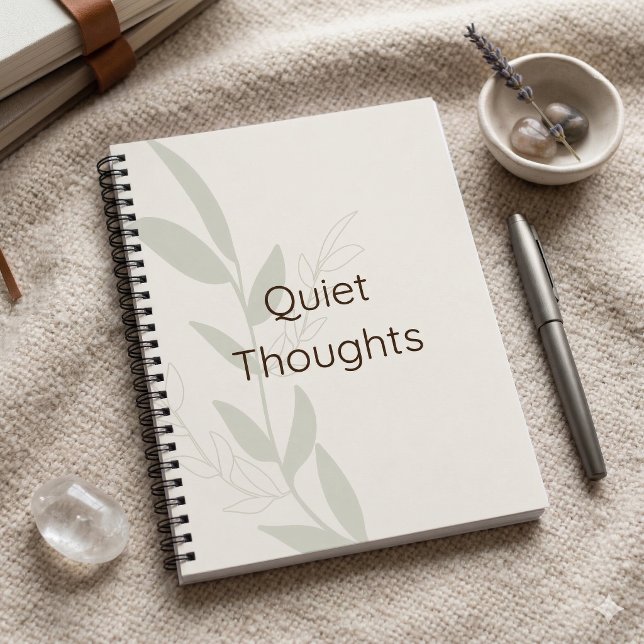 Minimal Aesthetic Notebook Quiet Thoughts Journal (Calm and minimal notebook for quiet thoughts.)